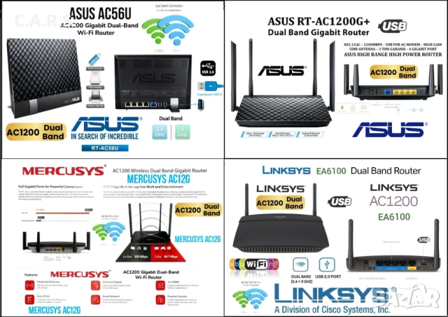 Wi-Fi Рутери ASUS, Linksys и Mercusys