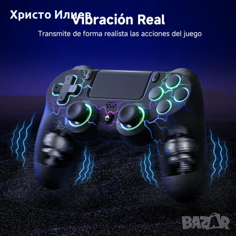Безжичен контролер геймпад ECHTPower съвместим с PS4 и PC, снимка 7 - Аксесоари - 55666912