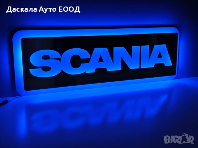 Огледална 3D табела за СКАНИЯ SCANIA 24V, RGB с дистанционно, 75х25см