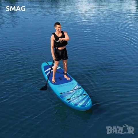 SUP дъска надуваема синьо-светлосиня 320×84×15см_1235814, снимка 2 - Водни спортове - 54459127