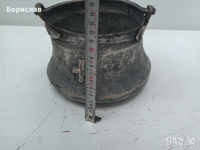 Медно котле 2 л., снимка 2 - Антикварни и старинни предмети - 55125302