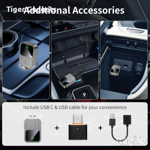 SOSECCE K2-G Wireless CarPlay Android Auto адаптер 2в1 безжичен, снимка 5 - Аксесоари и консумативи - 54188924