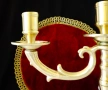 Троен бронзов свещник тройка,барок. , снимка 3