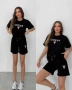 Nike Дамска Черна Тениска Комплекти👚Дамска Блуза С Къс Ръкав В Черен Цвят Найк, снимка 5