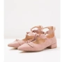 № 38 Dorothy Perkins кокетни дамски обувки балеринки с панделки и остър връх в розов цвят, снимка 2