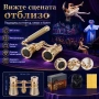 Златист театрален бинокъл с дръжка 3×25 за театър опера концерти подарък мощен 3X увеличение, снимка 1