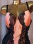 Hunkemoller XL 90 D Розов сатенен корсет / нощница/ с жартиери за чорапи , снимка 4