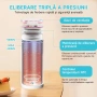 Преносима електрическа кана, 3 в 1, електрически термос, 500 ml, 4 температурни нива, LCD дисплей, б, снимка 3