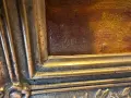 маслена картина натюрморт на рози в стъклена ваза/платно/, снимка 2