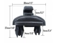 Щипка държач за сенник VW Audi Skoda – комплект 2 бр., черна, 35x35 мм, снимка 3