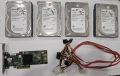RAID комплект: Intel RS2WC040 контролер (LSI) + Mini-SAS кабел + 4x 1TB SAS диска Seagate, снимка 1