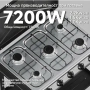 Газова печка HOMELUX с 5 котлона и стелаж на два етажа,7.2kW,неръждаема стомана,автоматично запалва, снимка 2