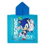 Детска памучна плажна кърпа пончо sonic за момчета 60x120 см_1235567, снимка 1