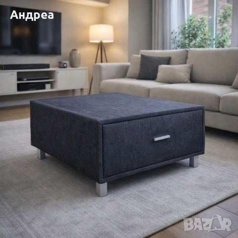 Холна маса / табуретка с ракла – 75x75 см, височина 40 см, снимка 2 - Маси - 54015958