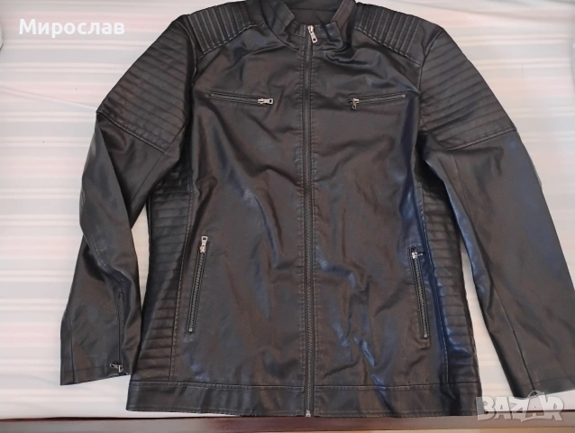 НОВО кожено ЯКЕ.., снимка 3 - Якета - 54096435