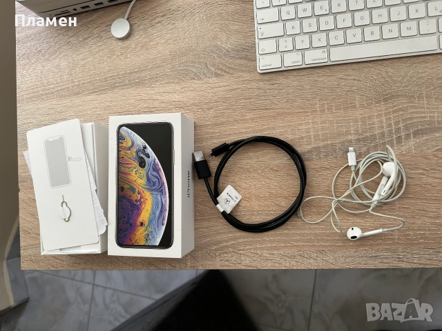 Продавам iPhone Xs 64GB - кутия , кабел , слушалки, снимка 7 - Apple iPhone - 55152189