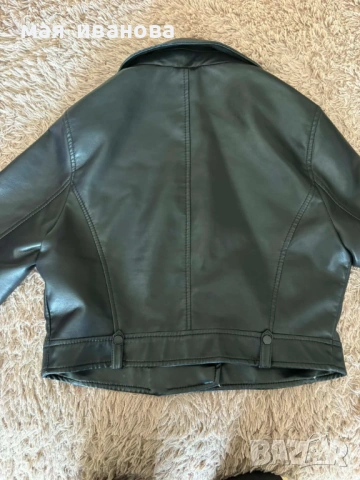 Късо кожено дамско яке, снимка 5 - Якета - 54180646