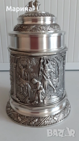 Халба от калай, 500 мл,  Antik*Vintage #126, снимка 3 - Антикварни и старинни предмети - 54389538