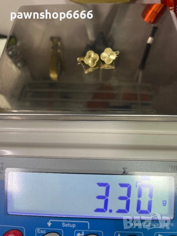 Златни обеци 14 карата 3,29 грама , снимка 3 - Обеци - 54086444