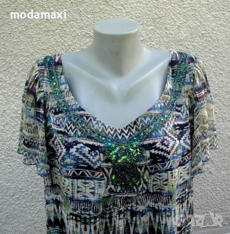 4XL Нова туника Dressbarn  с пайети, снимка 2 - Туники - 55126942