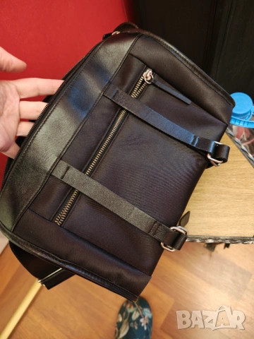 Calvin Klein Чанта естествена кожа и плат, снимка 5 - Чанти - 54370208