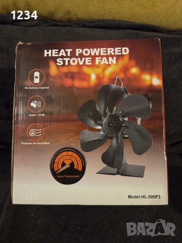 Вентилатор за печка с вграден термометър