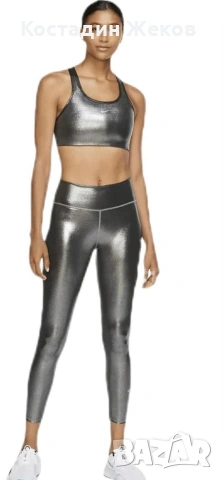 Ново. Дамско оригинално бюстие Nike Swoosh Icon Clash Shimmer Sports Bra 