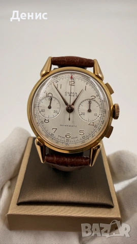 Vintage Olma 17 Rubis Chronograph | Swiss Made | Landeron Cal. 51, снимка 2 - Мъжки - 55278158