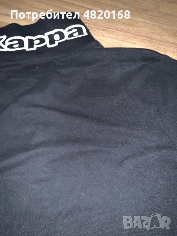 Оригинална мъжка тениска с яка Kappa (Размер M) - Black, снимка 4 - Тениски - 54457110