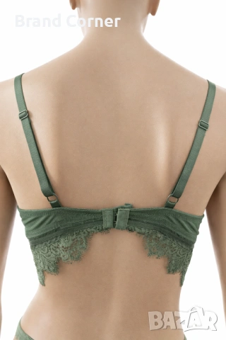 Комплект бельо Hunkemöller в цвят зелено каки – сутиен 85B и прашки 3XL, снимка 5 - Бельо - 54551585