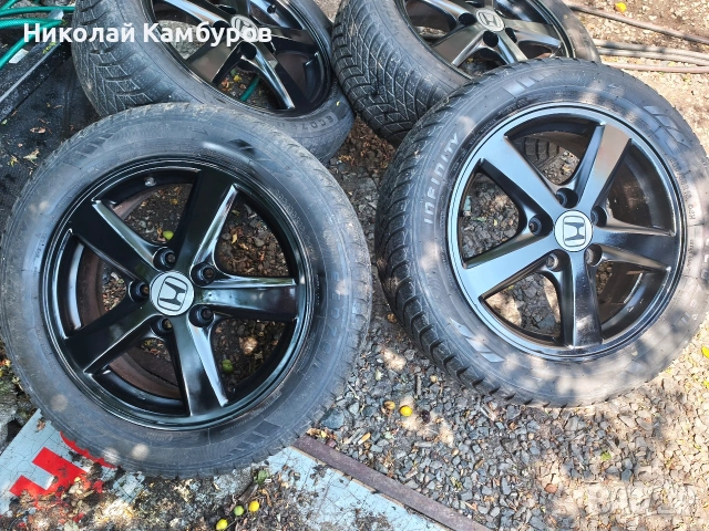 Оригинални ал.16"джанти от Хонда със зимни гуми, снимка 6 - Гуми и джанти - 53478308