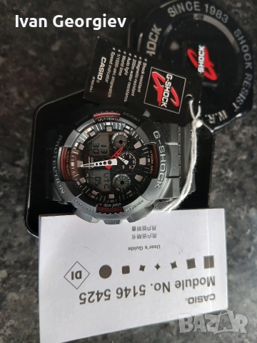 Нов часовник Casio GSHOCK GA-100-1A4ER, снимка 5 - Мъжки - 54133684