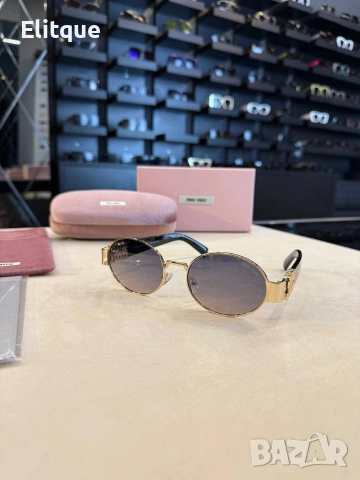 Очила + висок клас калъф + на марката кутия + сертификат + кърпичка miu miu , снимка 5 - Слънчеви и диоптрични очила - 54373043