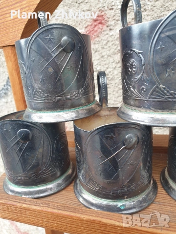 Стари възпоменателни чаени подстакани 1970 , снимка 4 - Други ценни предмети - 54064502