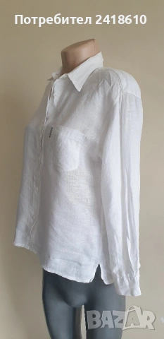 Armani Jeans 100% Лен / Womens Size M  ОРИГИНАЛ! Дамска Ленена Риза!, снимка 6 - Ризи - 54883181