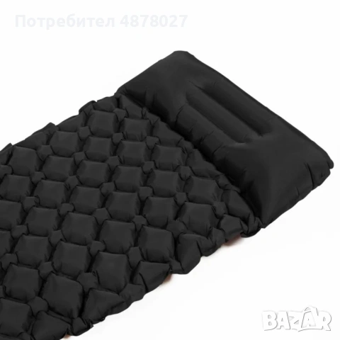Надуваем матрак 60x190 см с вградена възглавница, ултра лек, сгъваем, къмпинг матрак за палатка, пла, снимка 2 - Надуваеми легла - 55212196