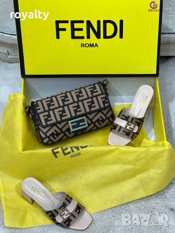Fendi Нови Дамски Чехли Фенди Различни Цветове , снимка 2 - Чехли - 55128954