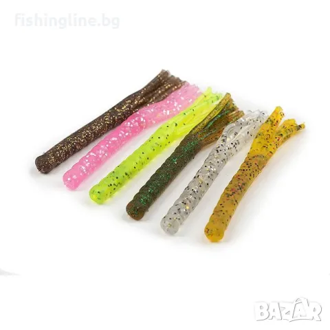 Fox Rage Funky Worm 7 cm, 3 цвята (8 бр.) – силиконова примамка за костур, бяла риба и други хищници
