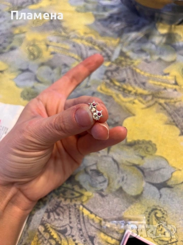 Нежни сребърни обеци звезди с цирконии проба 925 , снимка 5 - Обеци - 54226923