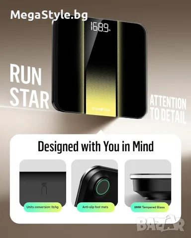 RunStar везна за телесно тегло,Led дисплей до 180 кг., снимка 3 - Други стоки за дома - 55407133