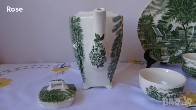 Чинии, чаши, чайник ”Watermill” Англия Johnson Brothers., снимка 15 - Сервизи - 53956066