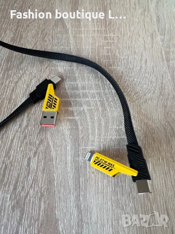 5 евро уникален кабел за зареждане със сменящи се портове USB type C и за айфон 🖤, снимка 6 - USB кабели - 55408724