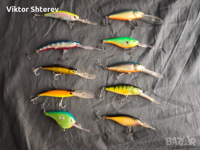 Комплект 10 бр. воблери – 4x Rapala, 3x Salmo, 3x Bassdream