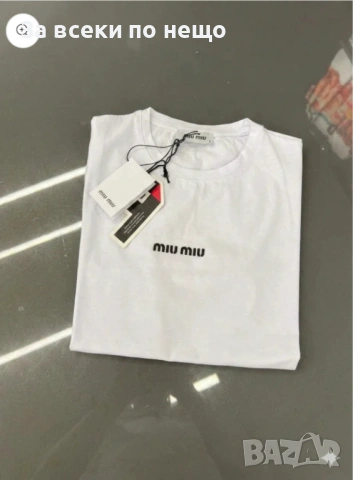 Miu Miu Дамска Тениска👚Дамска Блуза С Къс Ръкав Миу Миу Код A1443