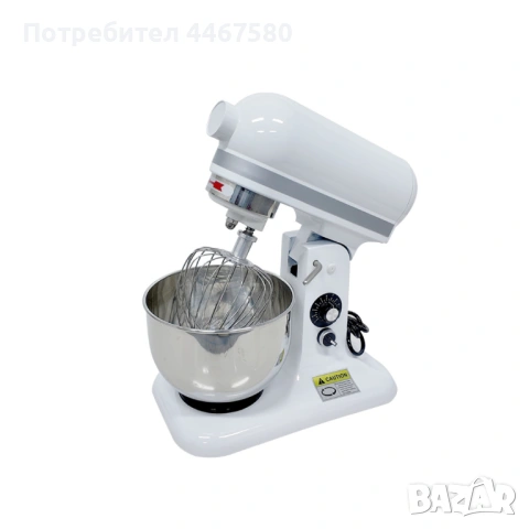 Професионален планетарен миксер – 7 л, за кремове и тесто, 0.35 kW