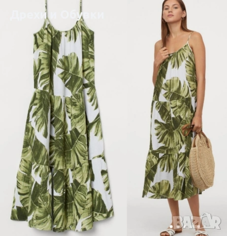   Лятна рокля муселинова памучна материя H&M , снимка 11 - Рокли - 54530441