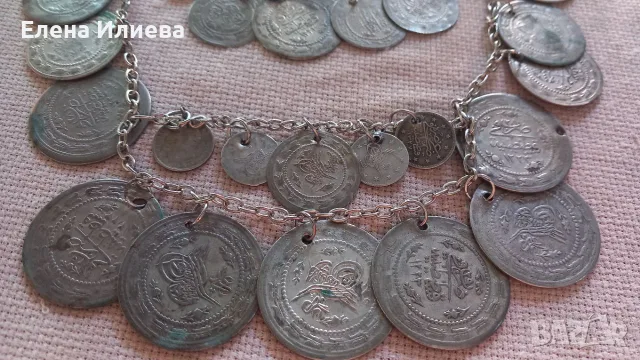 Накит от стари, османски, сребърни монети - 1825 г., снимка 2 - Нумизматика и бонистика - 55673893