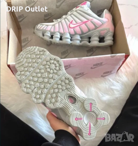 НОВИ! Nike Shox TL | Pink/White | + КУТИЯ, снимка 3 - Маратонки - 54574548