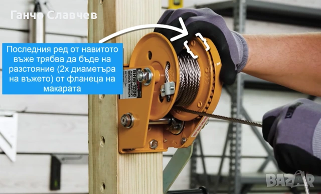 Професионална ръчна лебедка от висок клас Tiger Lifting BHW и 30 метра стоманено въже с кука, снимка 10 - Подемници - 54874008