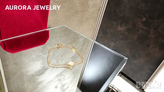 Van Cleef & Arpels VCA Rose Gold Mother of Pearl Sweet Alhambra Дамска Гривна, снимка 8 - Гривни - 55571943